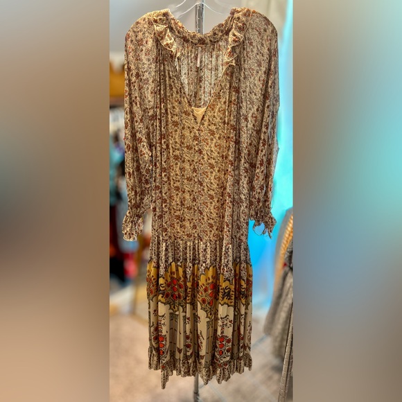 Free People Feeling Groovy Border Long Maxi Dress - Picture 2 of 13